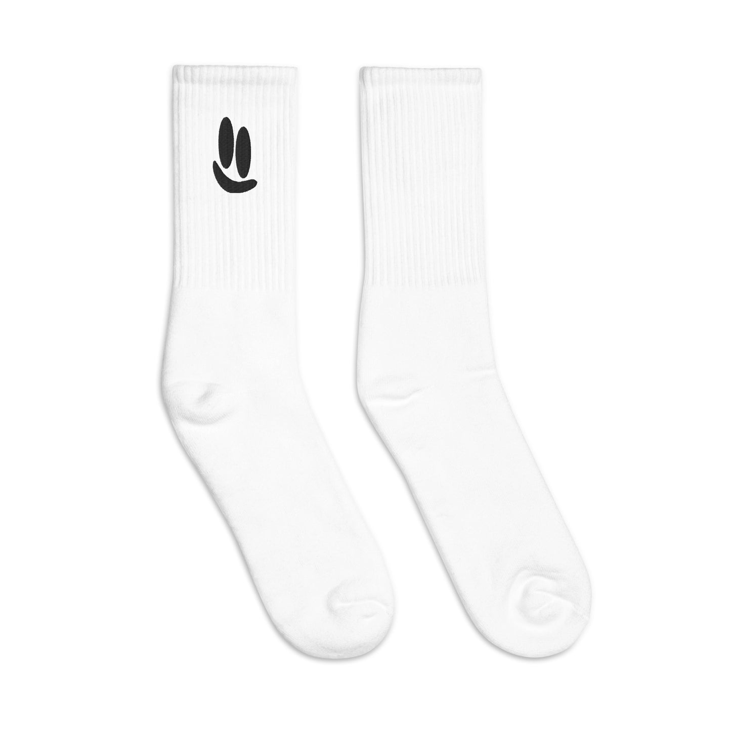 Smile More - Black Embroidered socks