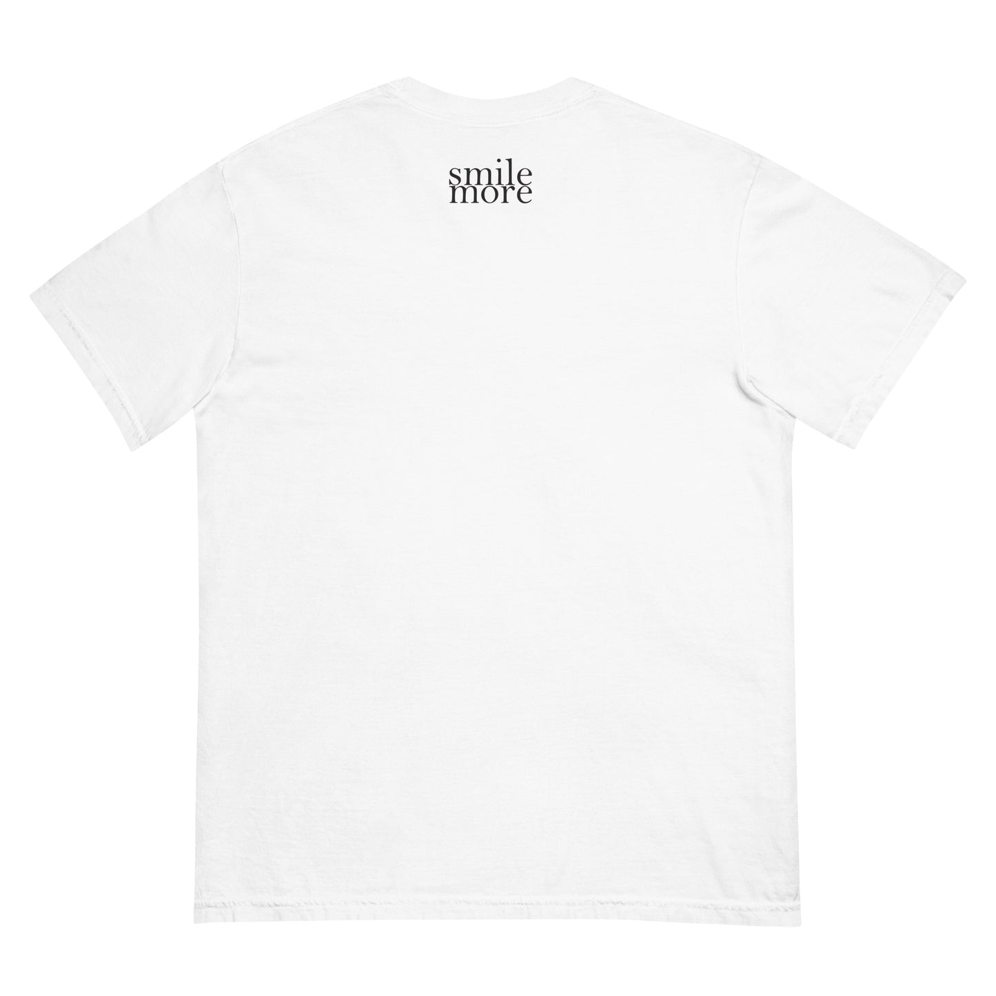Smile More - Black Logo Men’s Garment-Dyed Heavyweight T-Shirt