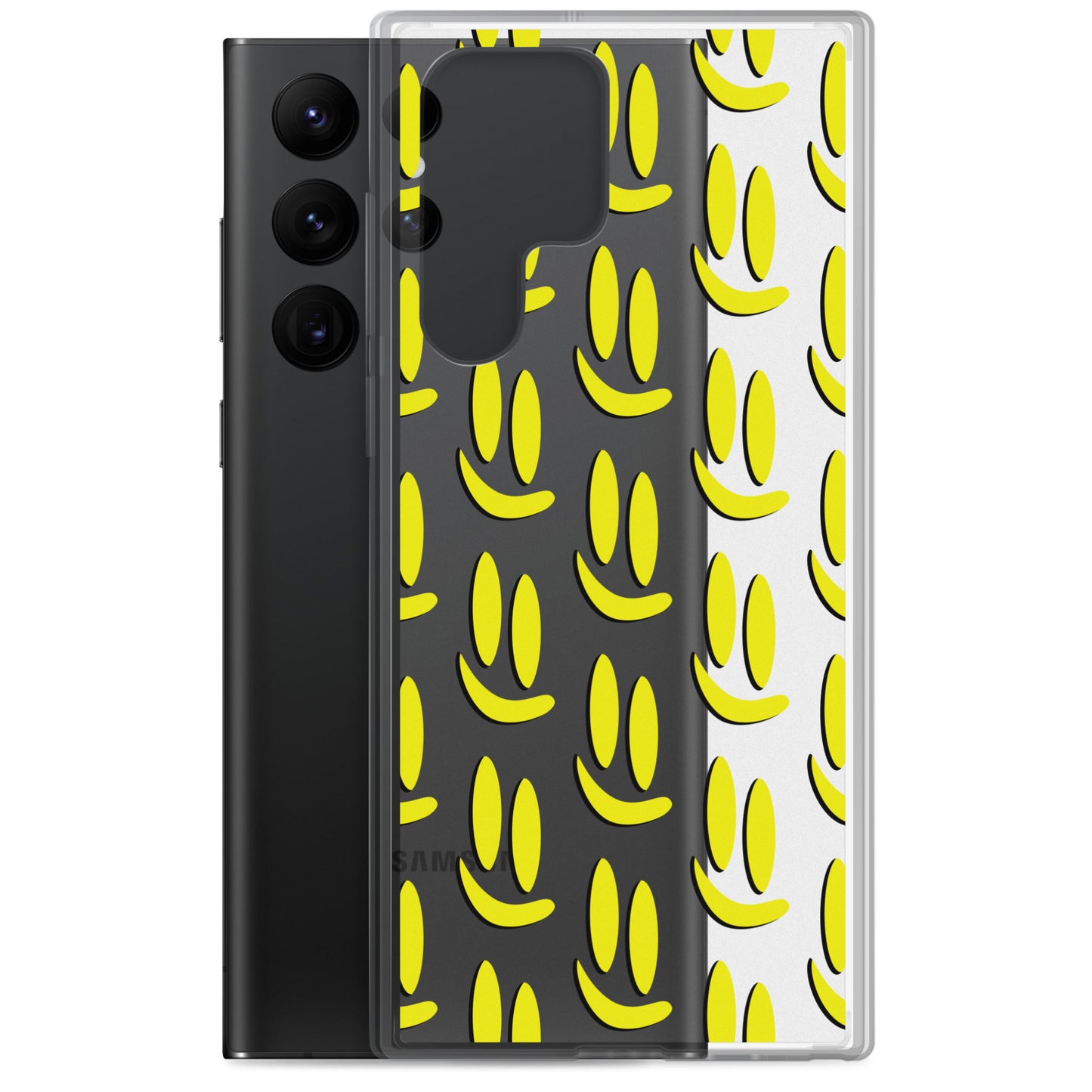 Smile More - Black and Gold Allover Samsung Case