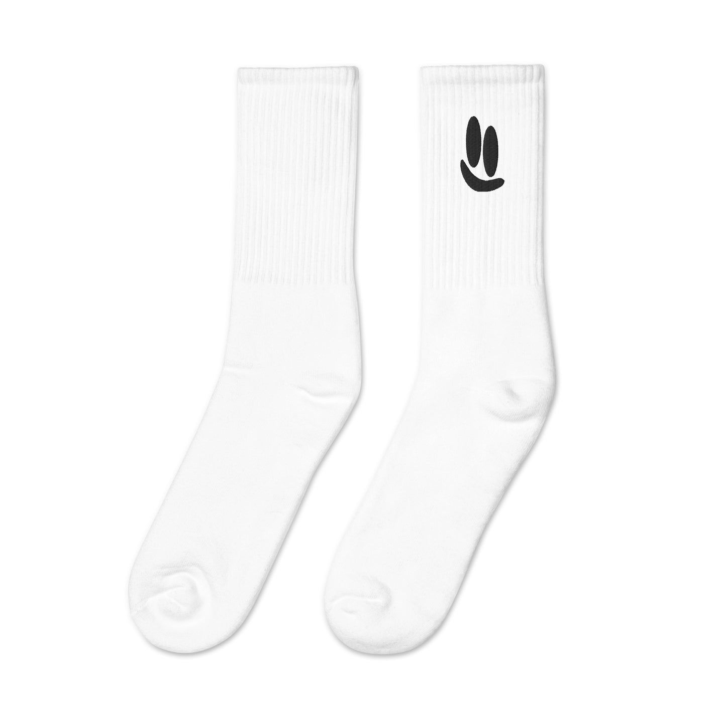 Smile More - Black Embroidered socks
