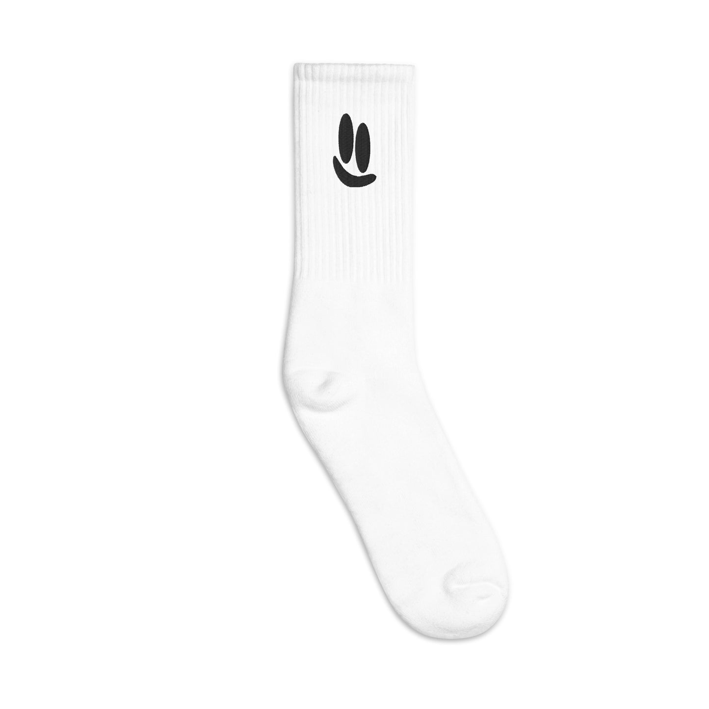 Smile More - Black Embroidered socks