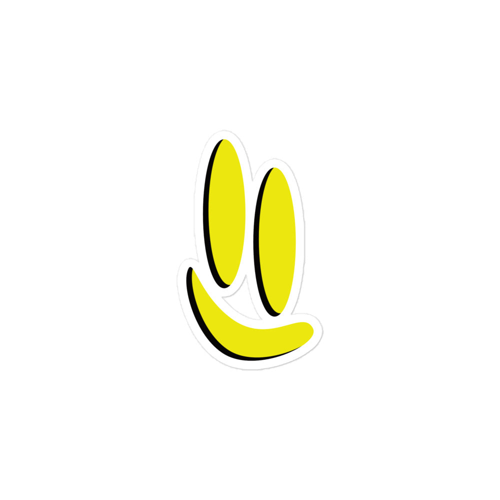 Smile Offset - Black and Gold Bubble-free Sticker