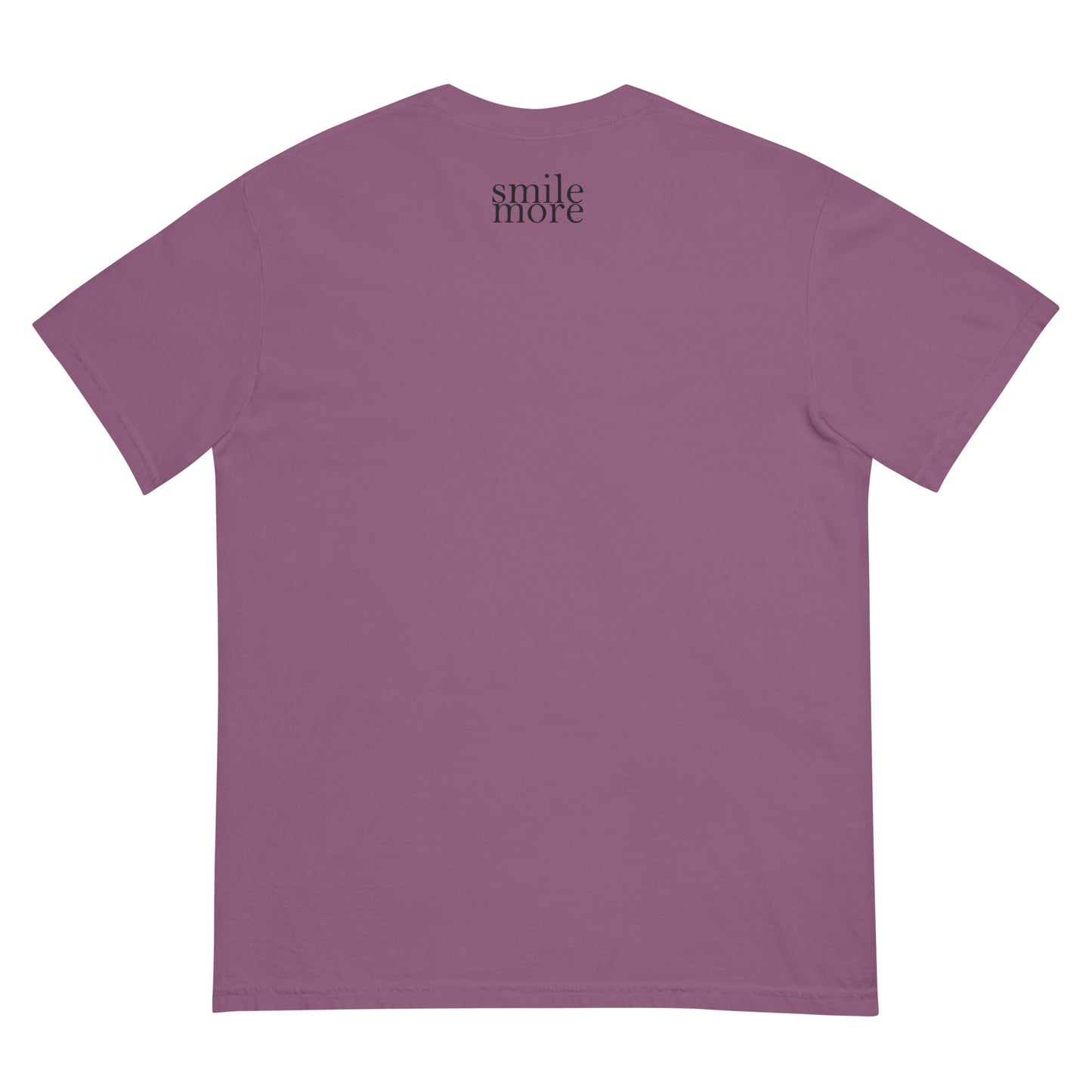 Smile More - Black Logo Men’s Garment-Dyed Heavyweight T-Shirt