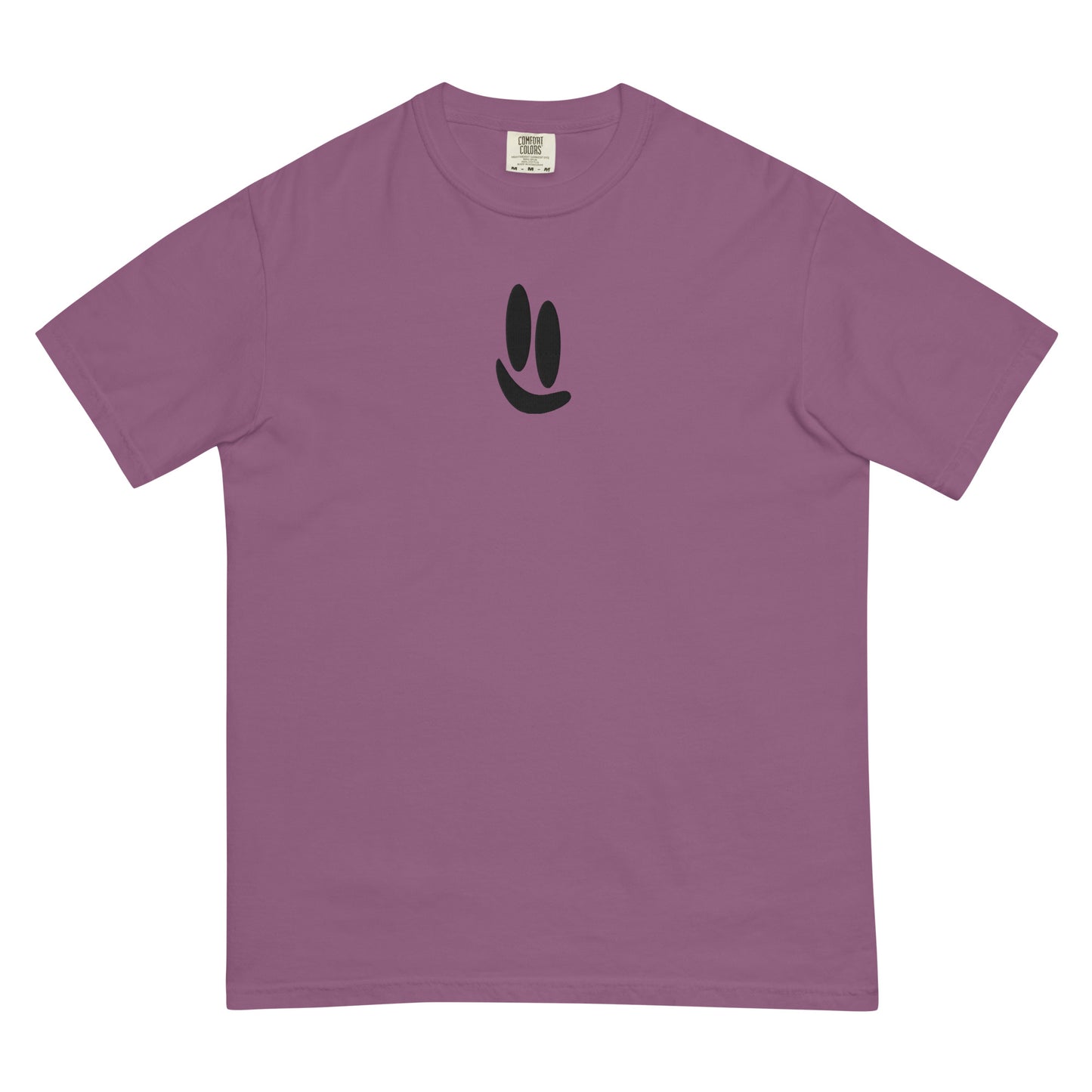 Smile More - Black Logo Men’s Garment-Dyed Heavyweight T-Shirt