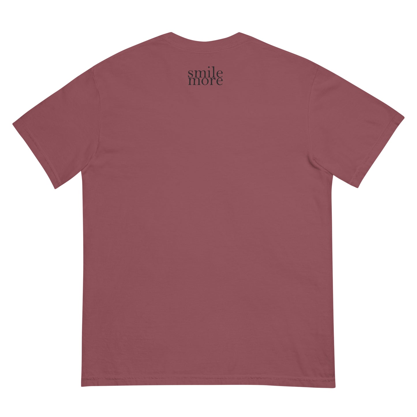 Smile More - Black Logo Men’s Garment-Dyed Heavyweight T-Shirt