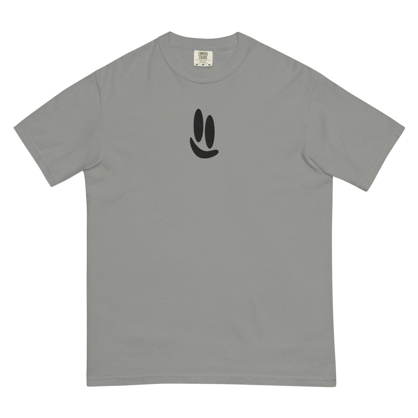 Smile More - Black Logo Men’s Garment-Dyed Heavyweight T-Shirt