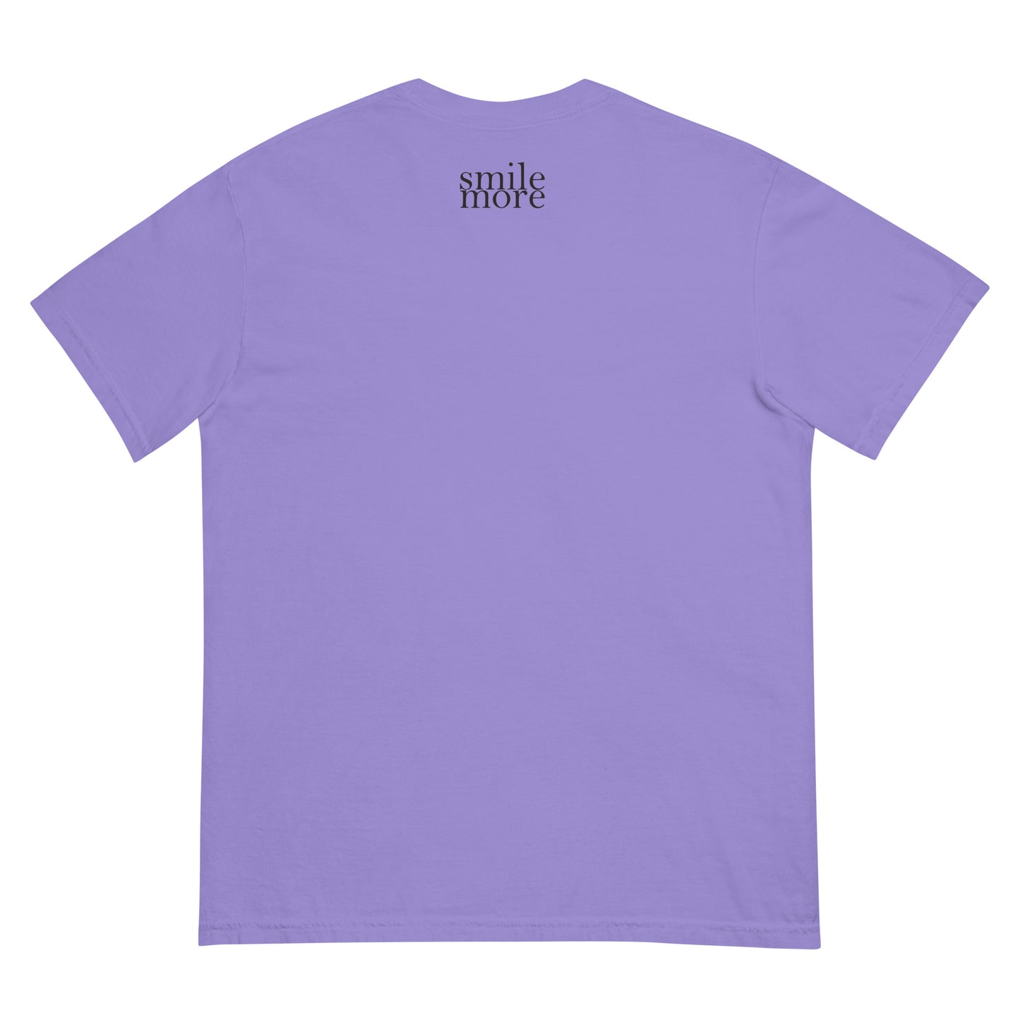 Smile More - Black Logo Men’s Garment-Dyed Heavyweight T-Shirt