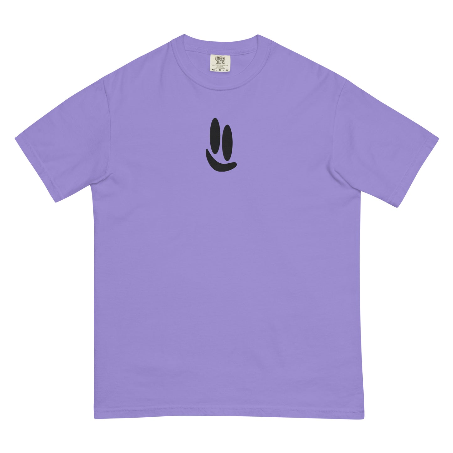 Smile More - Black Logo Men’s Garment-Dyed Heavyweight T-Shirt