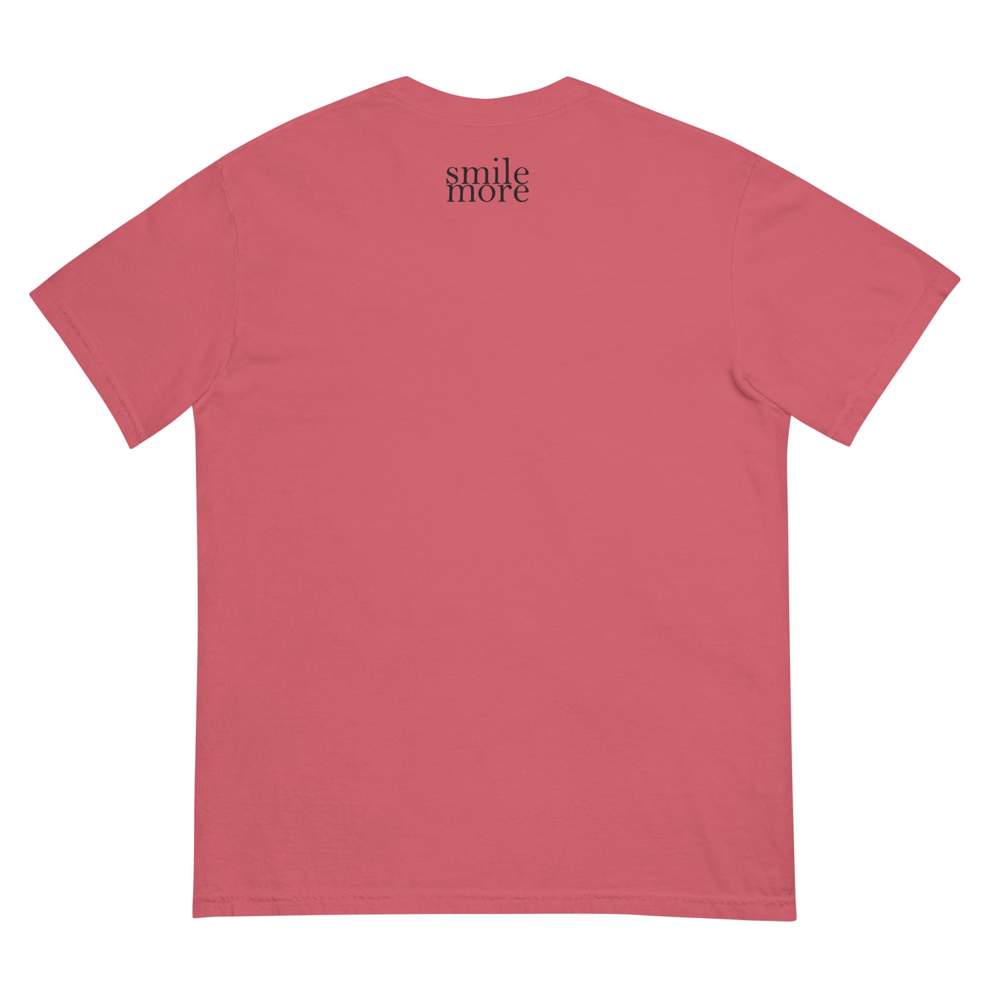 Smile More - Black Logo Men’s Garment-Dyed Heavyweight T-Shirt