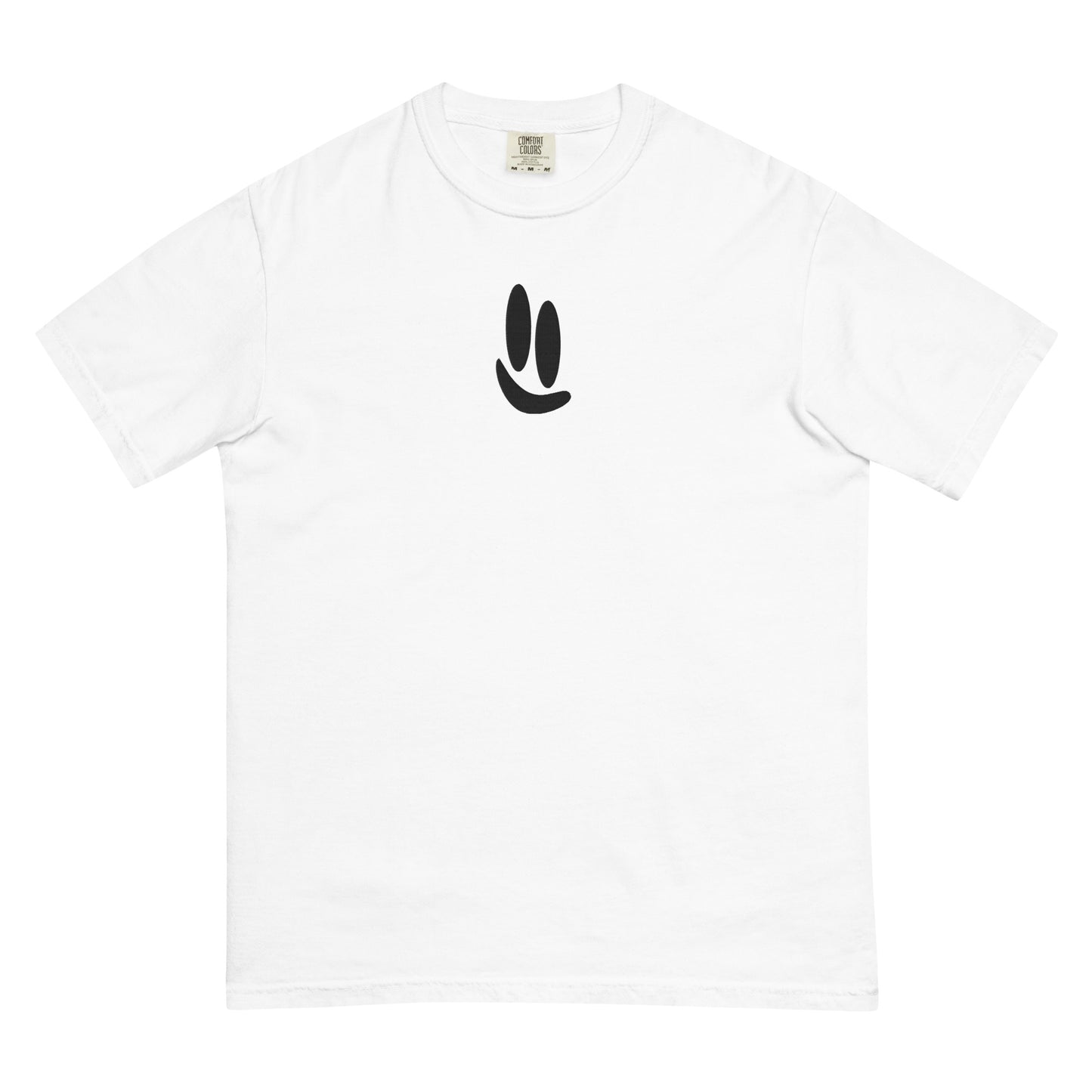 Smile More - Black Logo Men’s Garment-Dyed Heavyweight T-Shirt