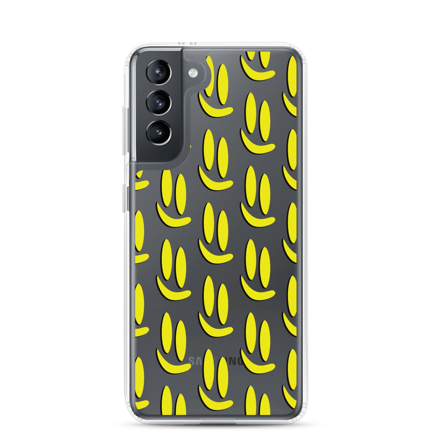 Smile More - Black and Gold Allover Samsung Case