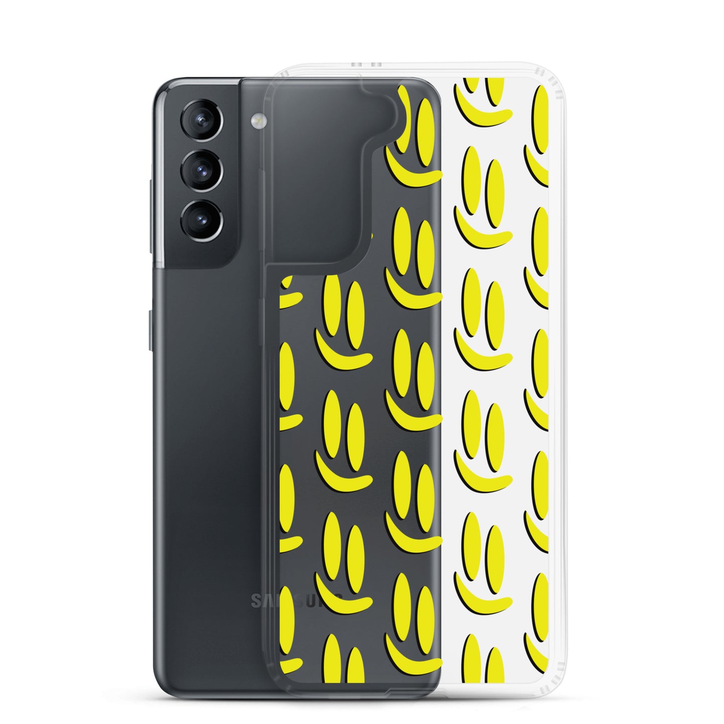 Smile More - Black and Gold Allover Samsung Case