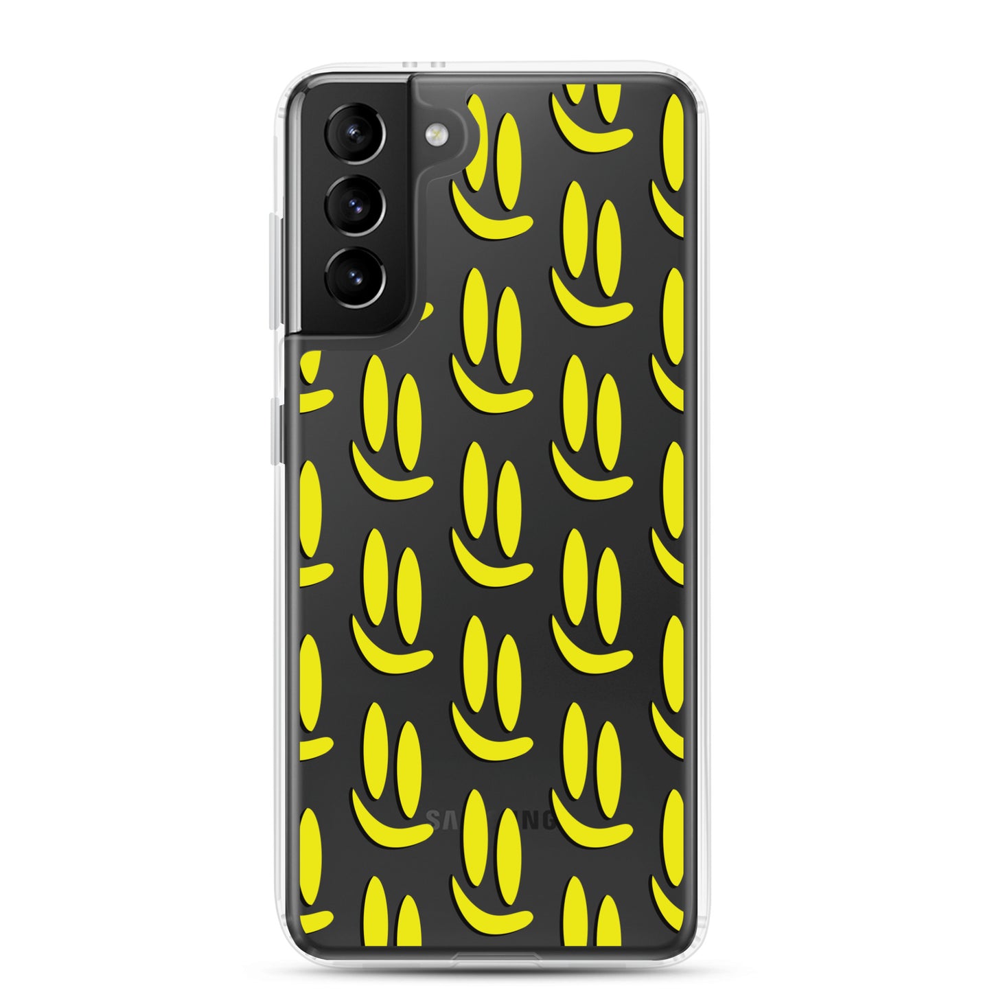 Smile More - Black and Gold Allover Samsung Case