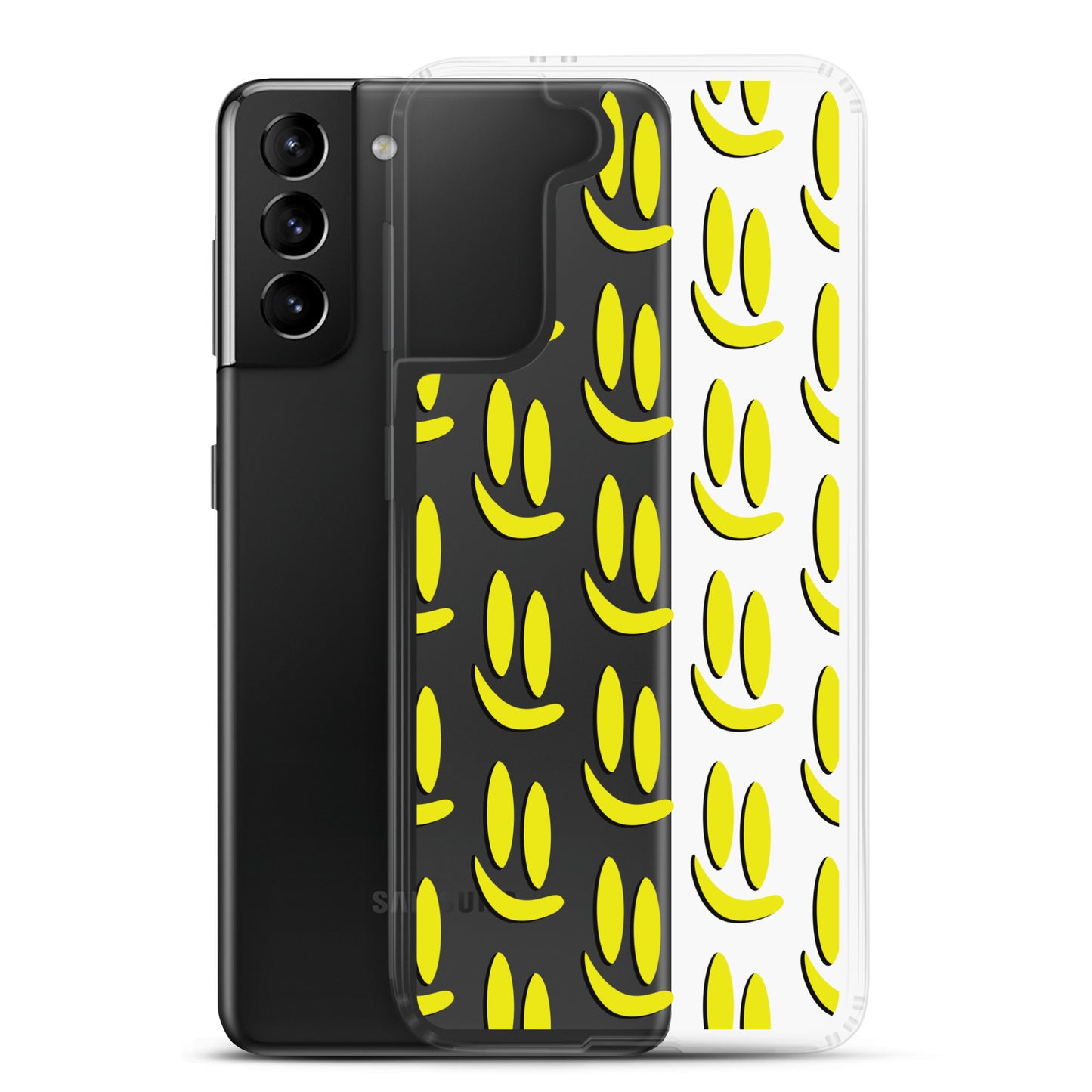Smile More - Black and Gold Allover Samsung Case
