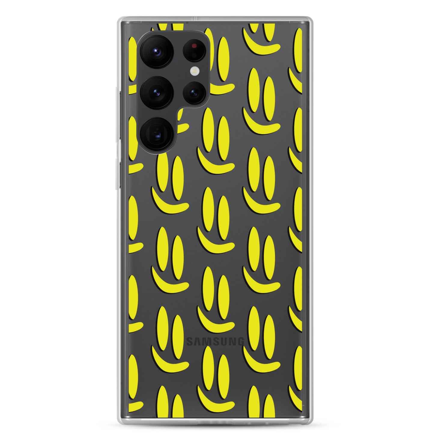Smile More - Black and Gold Allover Samsung Case