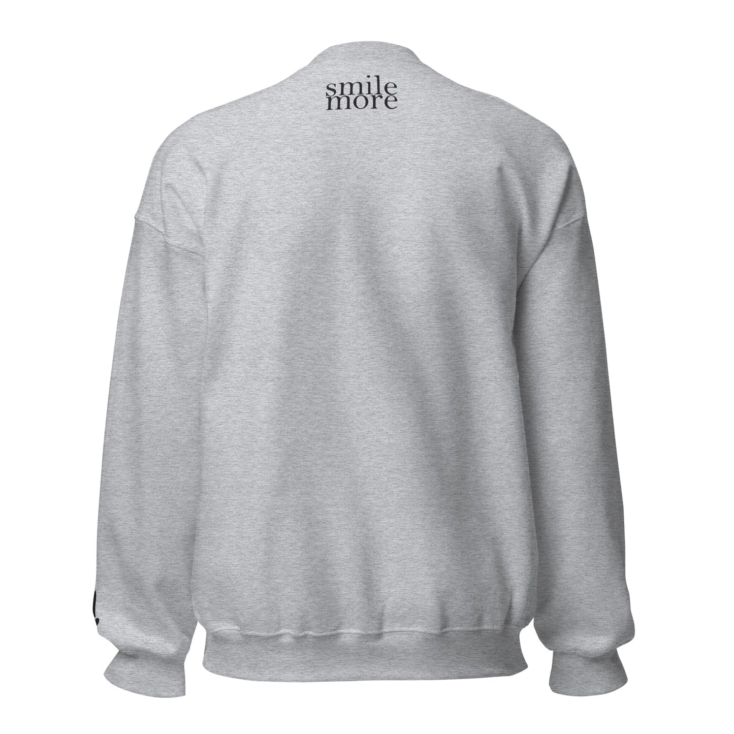 Smile More - Purple and Gold Embroidered Unisex Sweatshirt